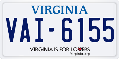VA license plate VAI6155