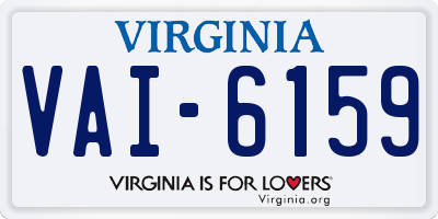 VA license plate VAI6159