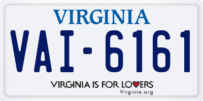 VA license plate VAI6161