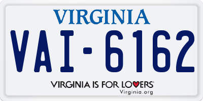 VA license plate VAI6162