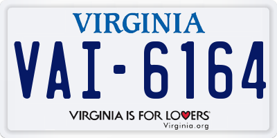 VA license plate VAI6164