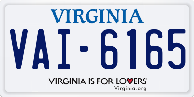 VA license plate VAI6165