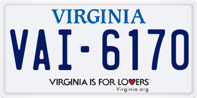 VA license plate VAI6170