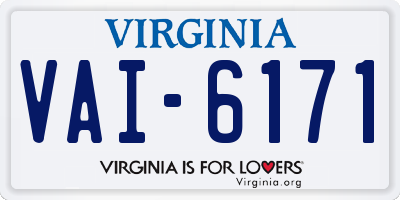 VA license plate VAI6171
