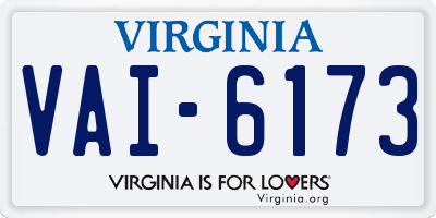 VA license plate VAI6173