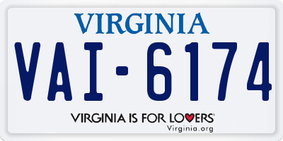 VA license plate VAI6174