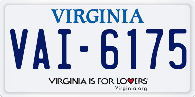 VA license plate VAI6175