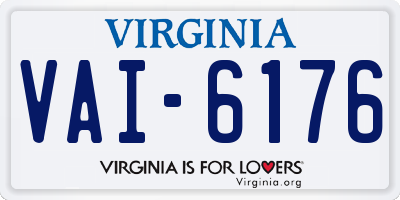 VA license plate VAI6176