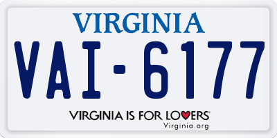 VA license plate VAI6177