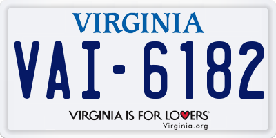 VA license plate VAI6182