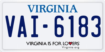VA license plate VAI6183