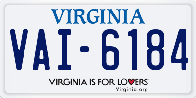VA license plate VAI6184
