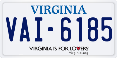 VA license plate VAI6185