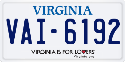 VA license plate VAI6192