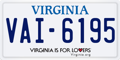 VA license plate VAI6195