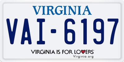 VA license plate VAI6197