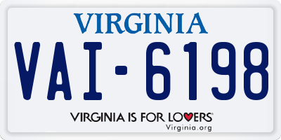VA license plate VAI6198