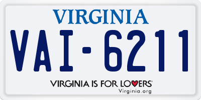VA license plate VAI6211