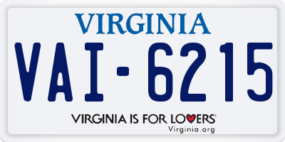 VA license plate VAI6215