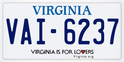 VA license plate VAI6237