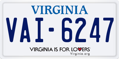 VA license plate VAI6247
