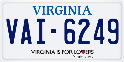 VA license plate VAI6249