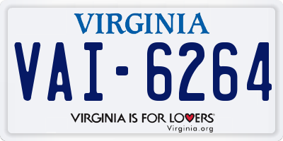 VA license plate VAI6264
