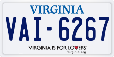 VA license plate VAI6267