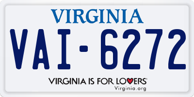 VA license plate VAI6272