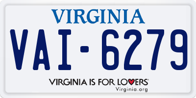 VA license plate VAI6279
