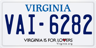 VA license plate VAI6282