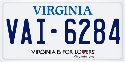 VA license plate VAI6284
