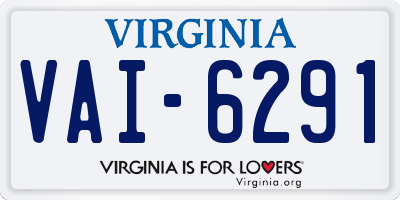 VA license plate VAI6291