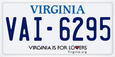 VA license plate VAI6295