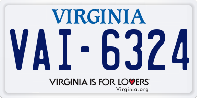 VA license plate VAI6324