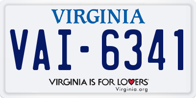VA license plate VAI6341