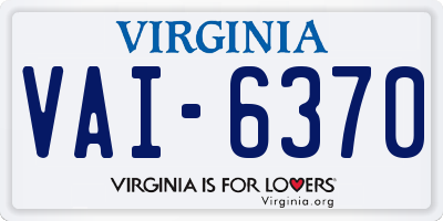 VA license plate VAI6370