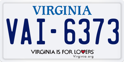 VA license plate VAI6373