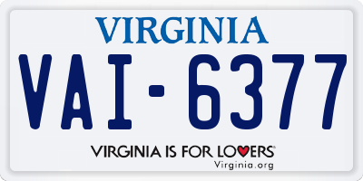 VA license plate VAI6377