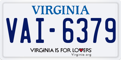 VA license plate VAI6379
