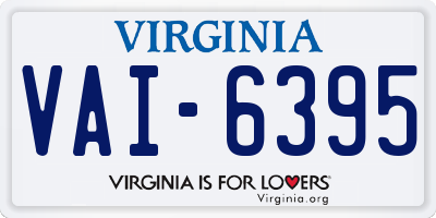 VA license plate VAI6395
