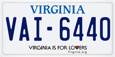 VA license plate VAI6440