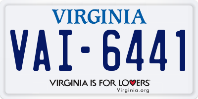 VA license plate VAI6441