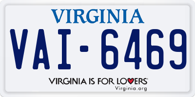 VA license plate VAI6469