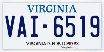 VA license plate VAI6519