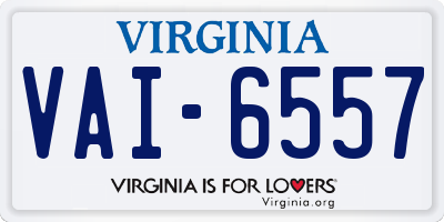 VA license plate VAI6557
