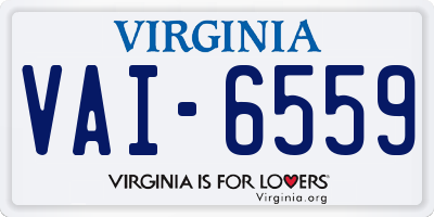 VA license plate VAI6559