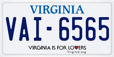 VA license plate VAI6565