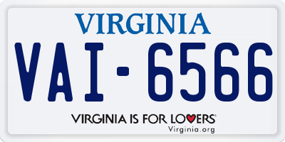 VA license plate VAI6566