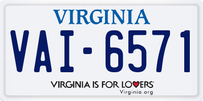VA license plate VAI6571